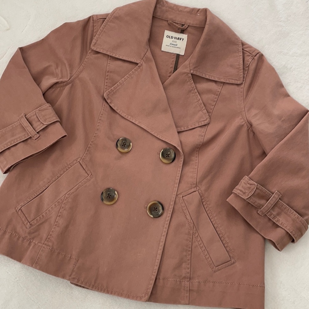 Old Navy cropped all cotton brushed twill jacket size Small
